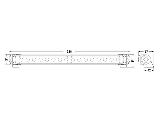 Hella LED Extraljusramp 470 m. Positionsljus – Kompakt ramp med bred ljusbild - Bilupplysningen