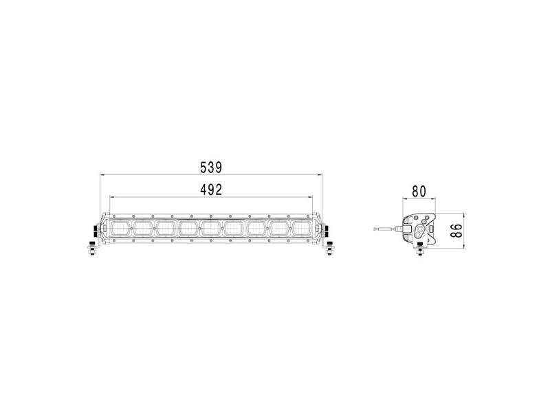 Hella LBX-540 LED-ramp 22” – 3500 lm, 230 m, ECE R10, IP67 - Bilupplysningen
