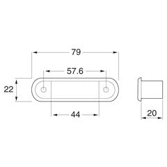 Hella LED Positionslykta Vit Multivolt Svart Sarg - Bilupplysningen