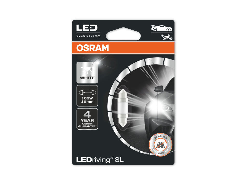 Osram C5W (Spole) 36mm LEDriving SL Kallvit 6000k - Bilupplysningen