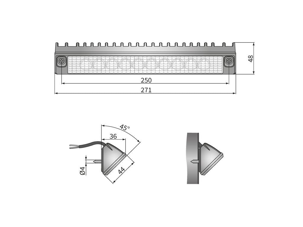 Wesem CRP1 LED Arbetslykta 1400lm – Lågprofil för ytmontering - Bilupplysningen