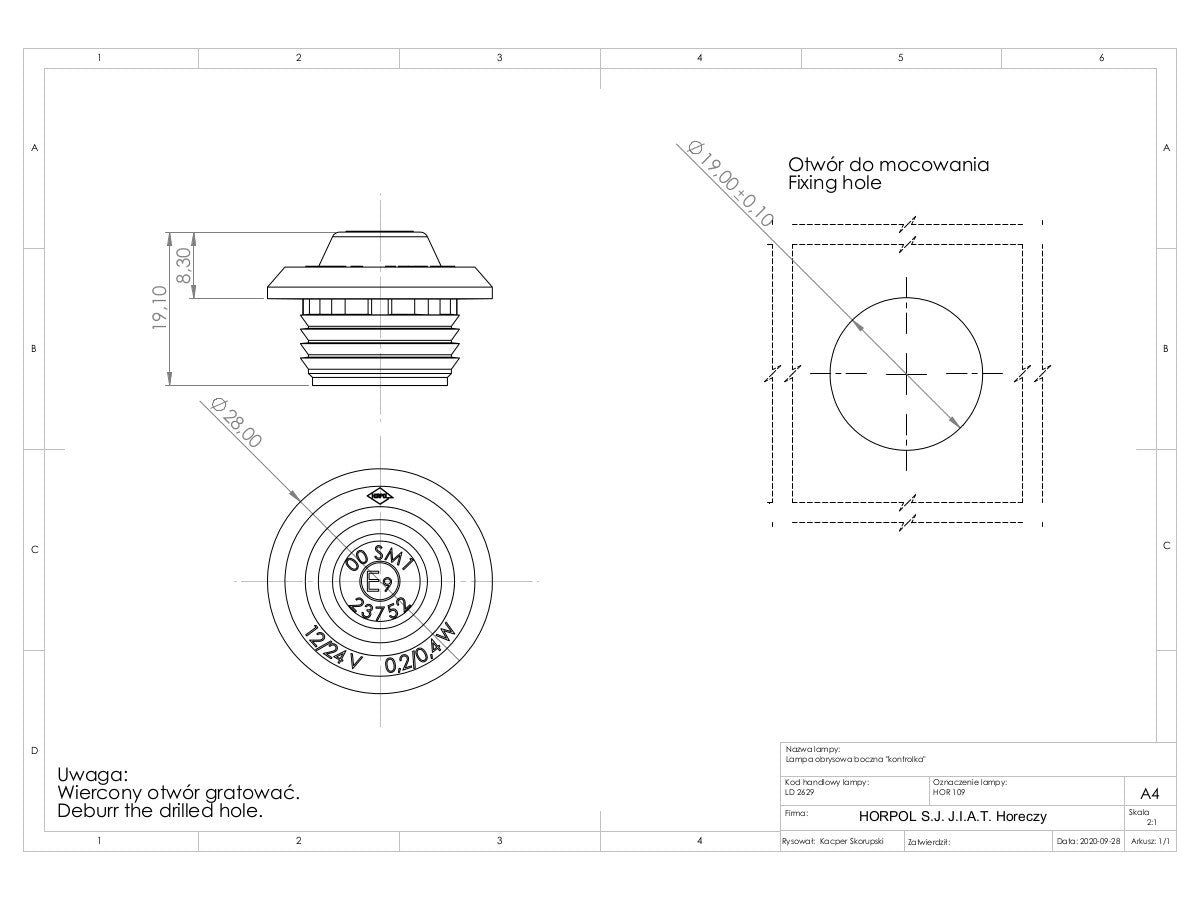 LED Positionslykta 28mm Vit - Bilupplysningen