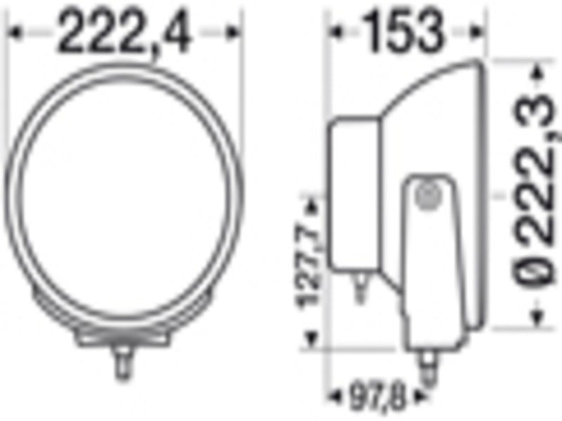 Fjärrstrålkastare Luminator Xenon 24V – 225 mm, Ref 37,5, D1S, E-godkänd - Bilupplysningen