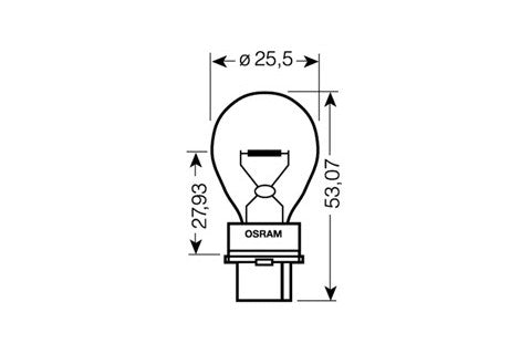P27W (3156) Osram Halogen P27W 12Volt - Bilupplysningen