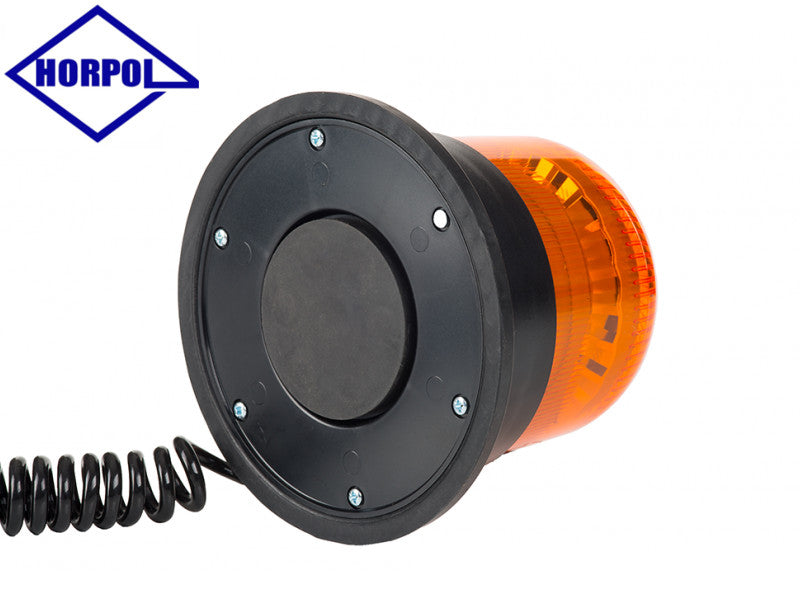 Horpol LED Varningsfyr – Magnetfot & 12/24V ciggkontakt, R65-godkänd - Bilupplysningen