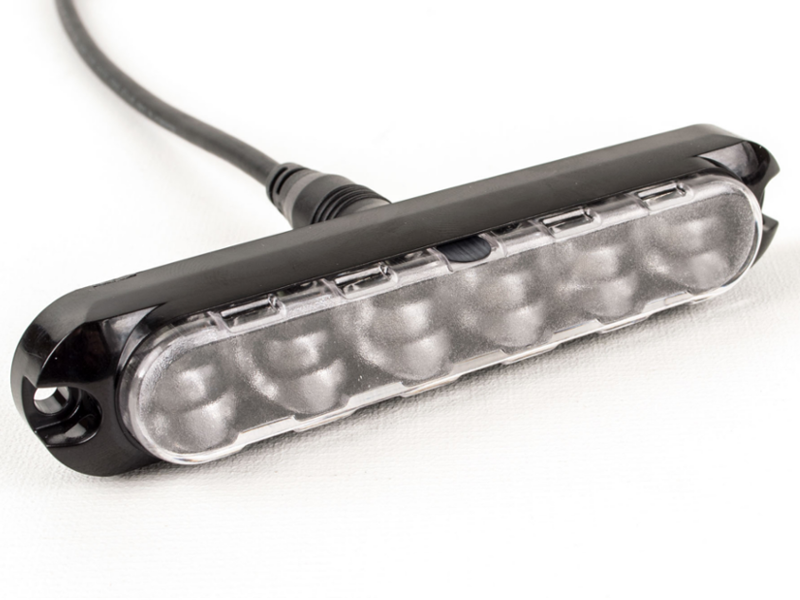 Redtronic Gecko 6 LED Blixtljus Orange – Liggande montage, IP69K - Bilupplysningen