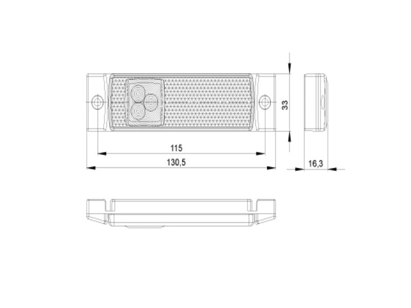 Lambda LED Breddmarkeringslykta Röd - Bilupplysningen