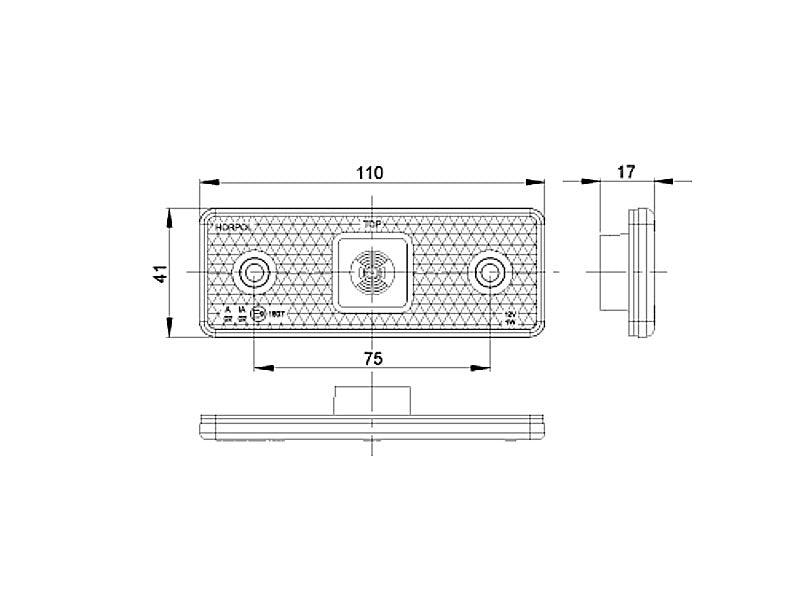 LED Breddmarkeringslykta 110*41 - Bilupplysningen
