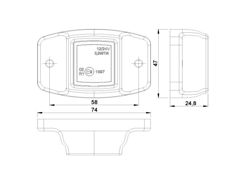 Delta LED Positionslykta Vit - Bilupplysningen