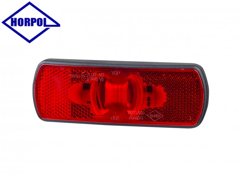 LED breddmarkeringsljus 122x44mm, rött sken - Bilupplysningen