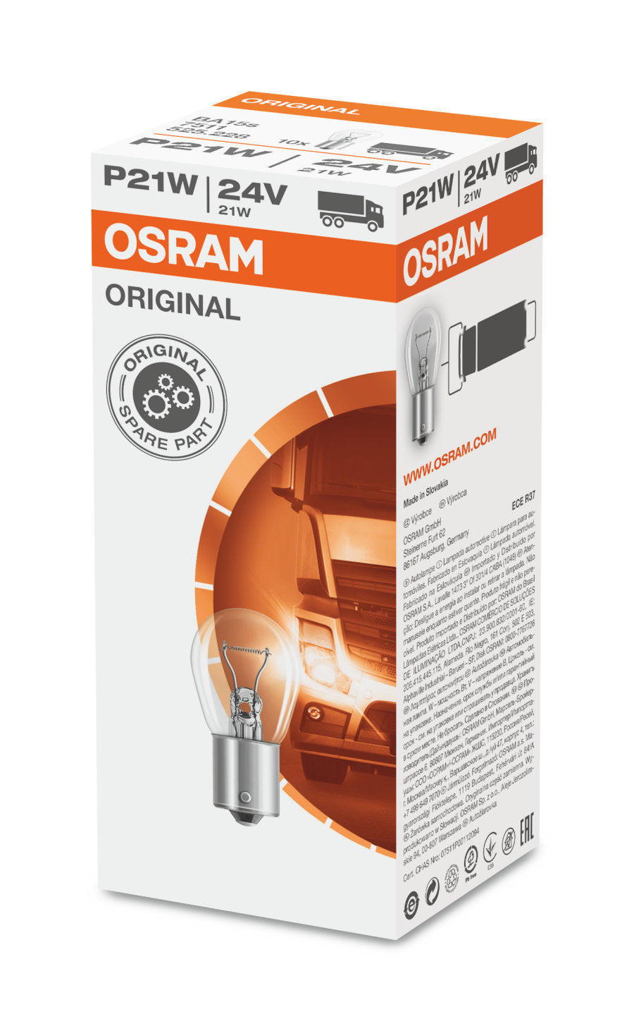 BA15S (P21W) 24v Osram Original Line - Bilupplysningen