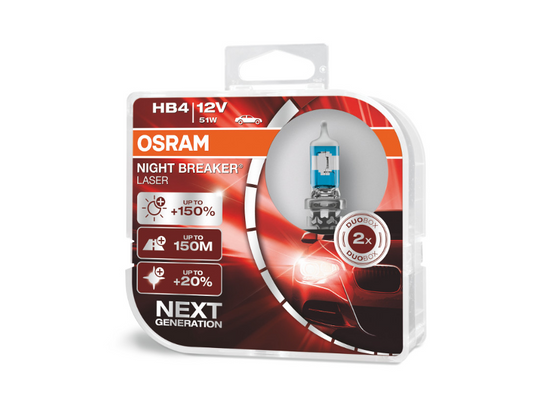 HB4 (9006) Osram Night Breaker Laser 2-Pack - Bilupplysningen