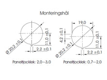 Vaggströmbrytare Belyst (12v) Återfjädrande - Bilupplysningen