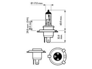 H4 Osram Super Bright Premium 100w