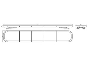 Viklight Spark LED blixtljusramp 180cm ECE-R65 godkänd
