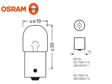 R5W 24v Osram Original Line 7w - Bild 3