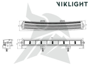 Viklight Tellus 20tum curved, E-märkt LEDramp