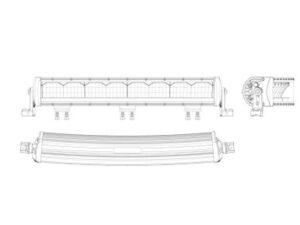 Viklight Ramer 22tum Böjd E-märkt LED ramp