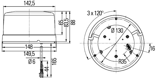 Hella Blixtfyr K-LED FO F Planmontage - Bild 4