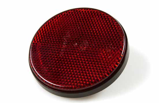 Reflex Röd Rund Ø85mm med Skruv