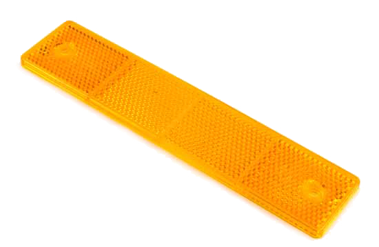 Reflex Gul 180x40mm, Fästhål Ø6mm