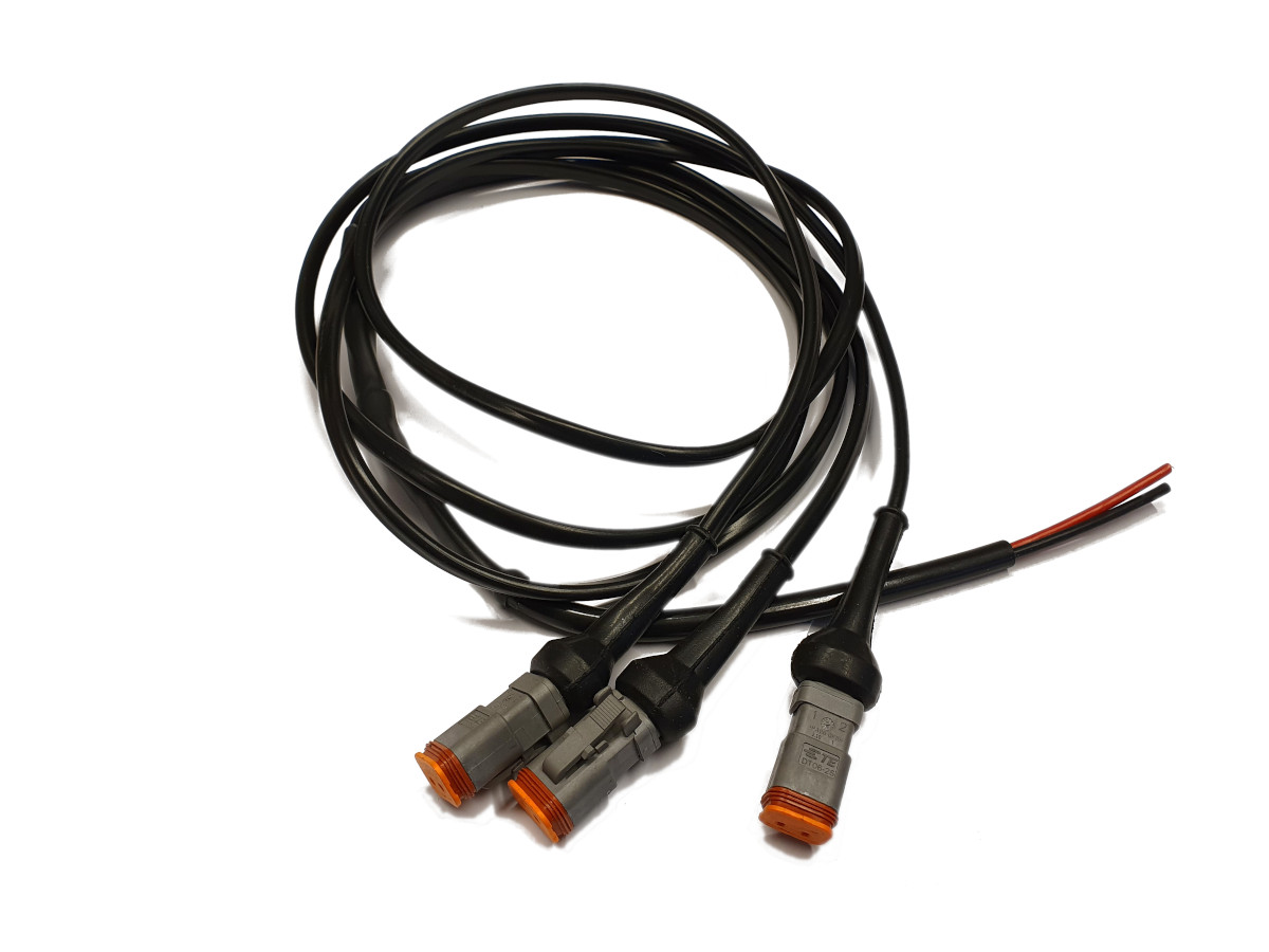 Förgreningskablage med 3st Deutsch-kontakter